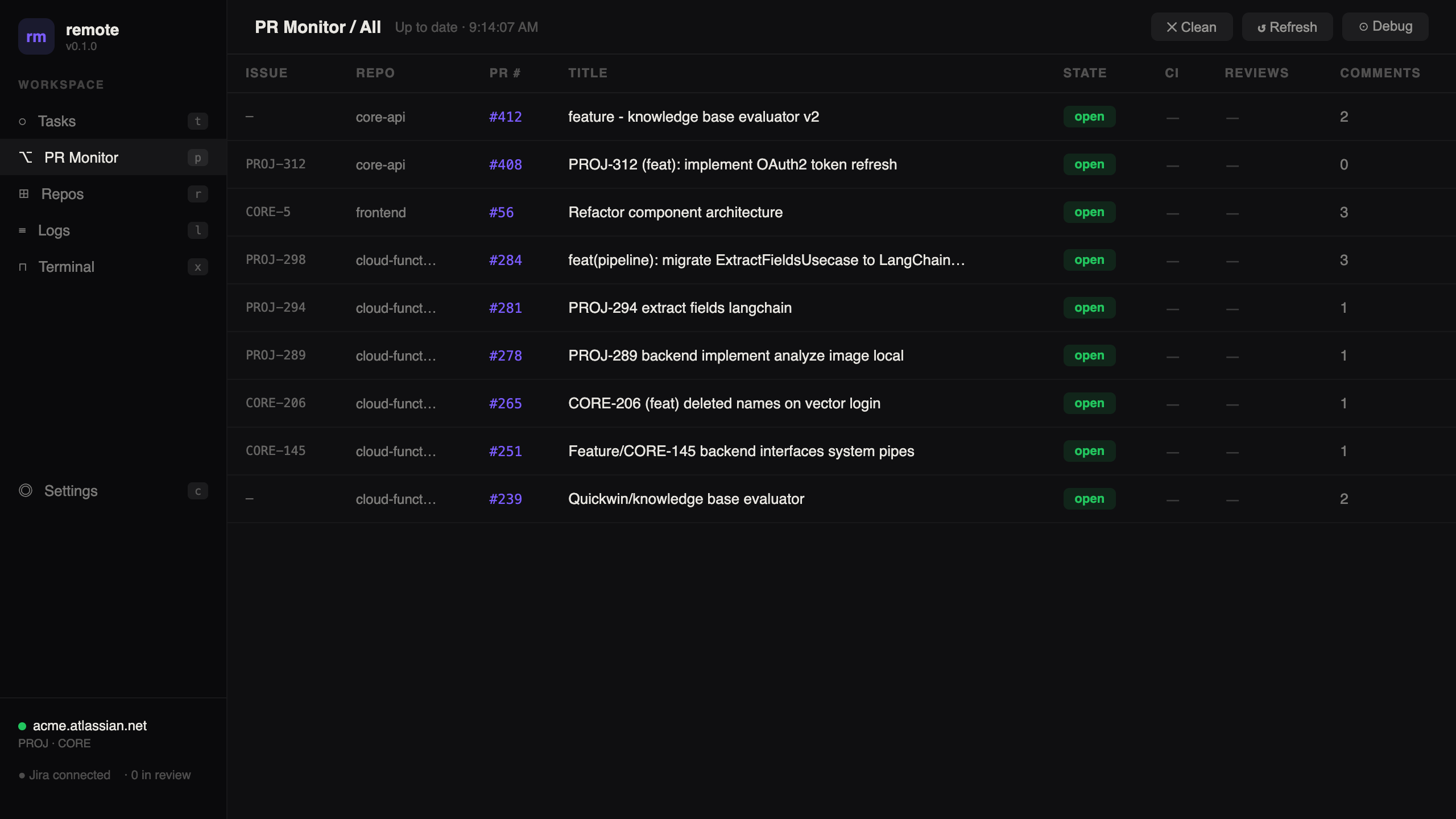 remote-app PR Monitor